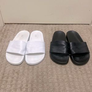 Dr Scholl’s leather slides